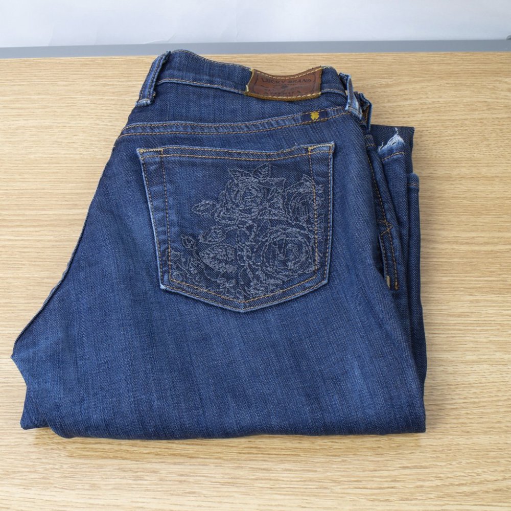 Lucky Brand Sweet N Low Bootcut 2 (27 X 32) Women's Jeans Dark Wash Zip Fly